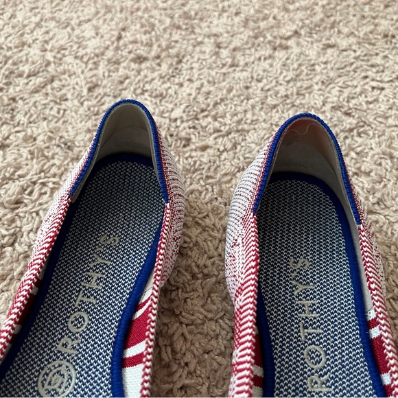 Rare Rothy’s Red Varsity Stripe Point - Picture 2 of 7